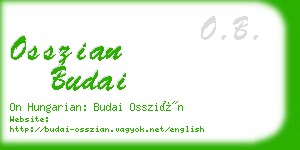 osszian budai business card